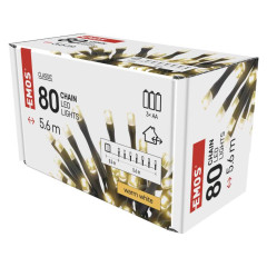 Reaz 80LED 5,6m 3AA IP44 tepl biela