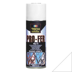 Farba v spreji TECH PRO-FER 4v1 RAL 9010 biela leskl