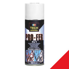 Farba v spreji TECH PRO-FER 4v1 RAL 3020 erven