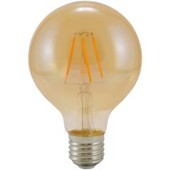 LED iarovka dekoratvna VintageAmber Filament G80 E27 WW 2000K 350lm