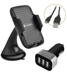 Auto SET GoGEN 3v1, driak na mobil+autonabjaka+mikro USB kbel 1,2 m (GOGGSMCARKIT01)