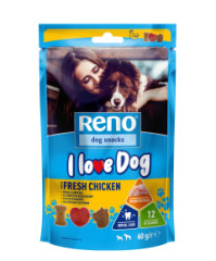 Reno Snack Pes I love dog kura 60g