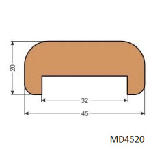 Madlo dreven MD4520 45x20x2500 mm