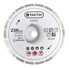 Kot diamantov rezn DRY 230x22,23 mm TACTIX (425531)